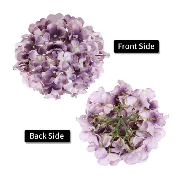 20 count | Purple Shades Hydrangeas White Roses Wedding Flowers Bouquet - Picture 6 of 6